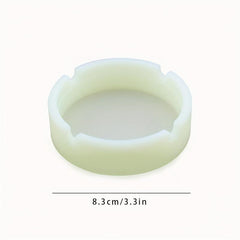 Luminous Round Ashtray with Silicone Material