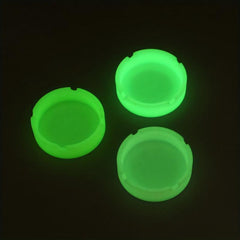 Luminous Round Ashtray with Silicone Material
