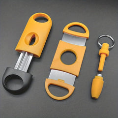 3pcs Cigar Cutter Set Stainless Steel Cigar Scissors Punch Accessories