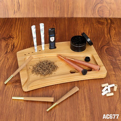 Bamboo Rolling Tray Multifunctional Serving Tray Household Gadgets