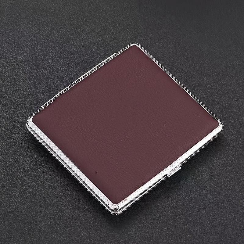 Leather 20 Cigarettes Storage Box Portable Cigarette Holder