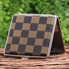 Leather 20 Cigarettes Storage Box Portable Cigarette Holder