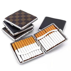 Leather 20 Cigarettes Storage Box Portable Cigarette Holder