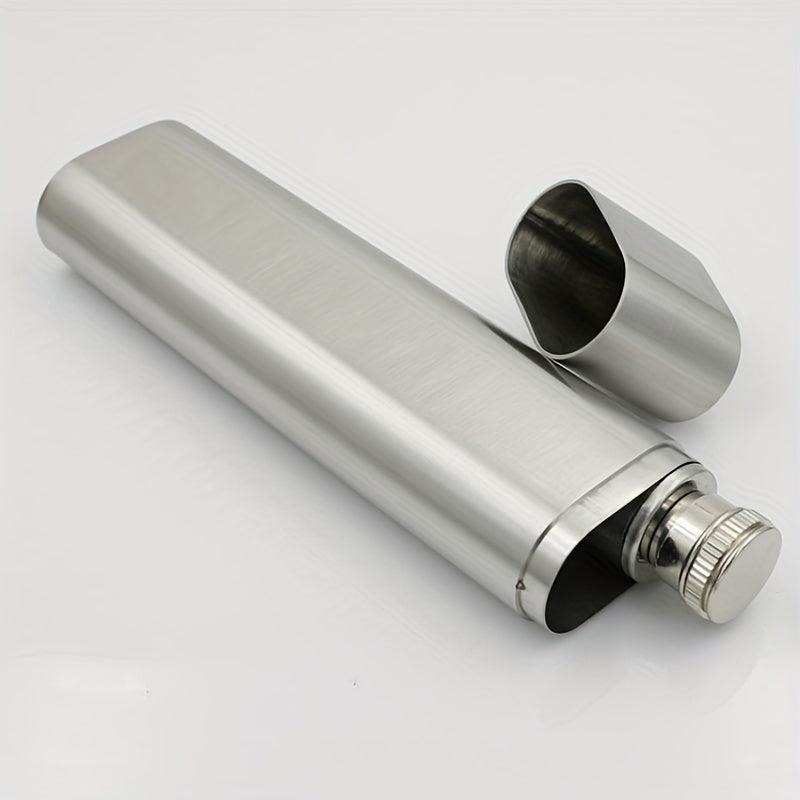 2pcs Stainless Steel Cigar Tube Wine Funnel 2oz Thickened Wine Jug