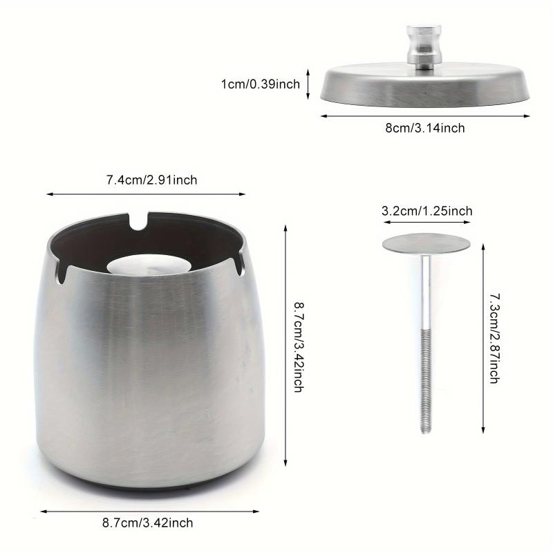 Windproof Ashtray With Lid Non-slip Base Decorative Astray for Home Hotel Bar