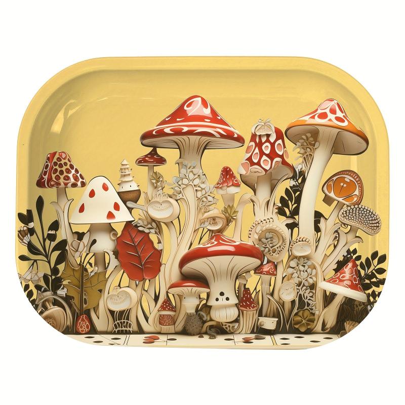 Creative Pattern Rolling Tray Metal Wake Up Tray