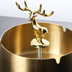 Elk Ashtray Stainless Steel Decorative Ashtray House Hotel Bar Office Gift