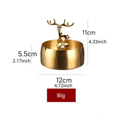 Elk Ashtray Stainless Steel Decorative Ashtray House Hotel Bar Office Gift