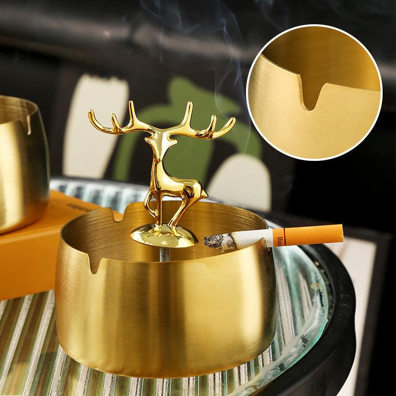 Elk Ashtray Stainless Steel Decorative Ashtray House Hotel Bar Office Gift