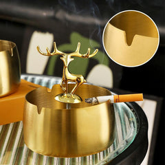 Elk Ashtray Stainless Steel Decorative Ashtray House Hotel Bar Office Gift