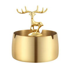 Elk Ashtray Stainless Steel Decorative Ashtray House Hotel Bar Office Gift