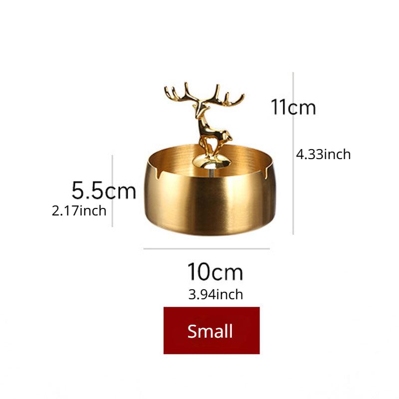 Elk Ashtray Stainless Steel Decorative Ashtray House Hotel Bar Office Gift