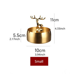 Elk Ashtray Stainless Steel Decorative Ashtray House Hotel Bar Office Gift