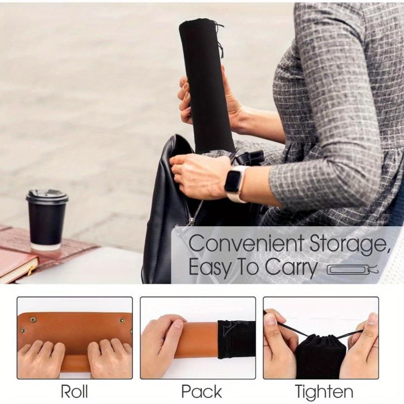 Leather Rolling Tray & Smell Proof Bags Set