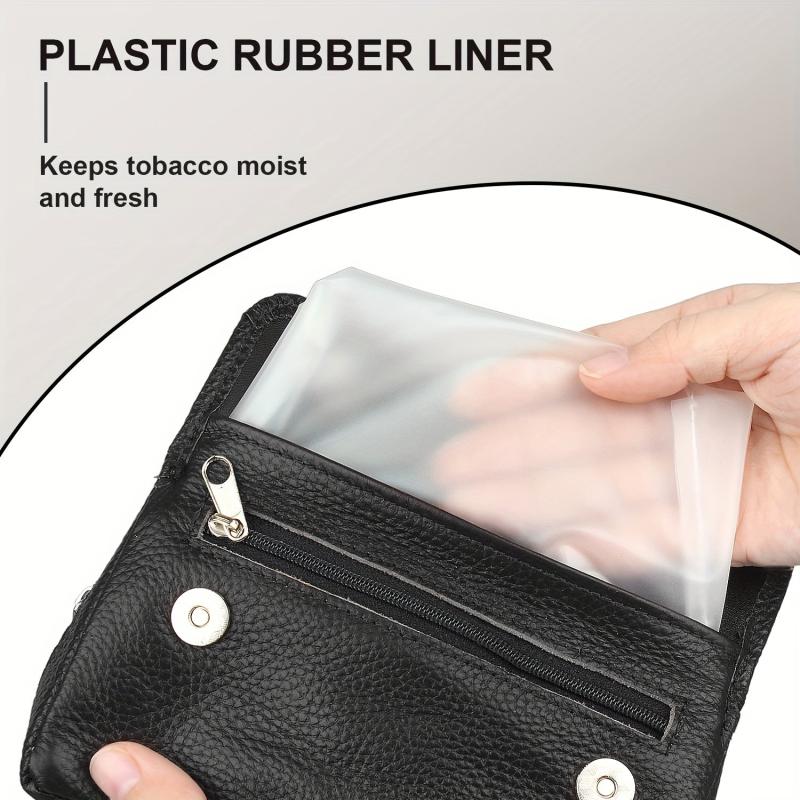 Leather Tobacco Pipe Pouch Case Bag for 2 Pipes