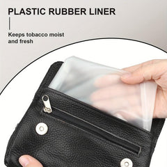 Leather Tobacco Pipe Pouch Case Bag for 2 Pipes