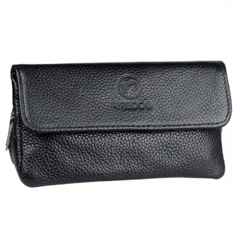 Leather Tobacco Pipe Pouch Case Bag for 2 Pipes