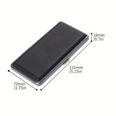 Leather Metal Cigarette Case Holds 14 Cigarettes Extra Long