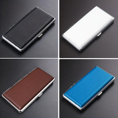 Leather Metal Cigarette Case Holds 14 Cigarettes Extra Long