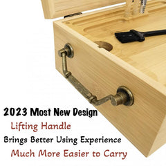 Wooden Storage Box With Tray Bamboo For Smoking Paper