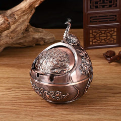 Creative Metal Ashtray With Lid Anti fall Design