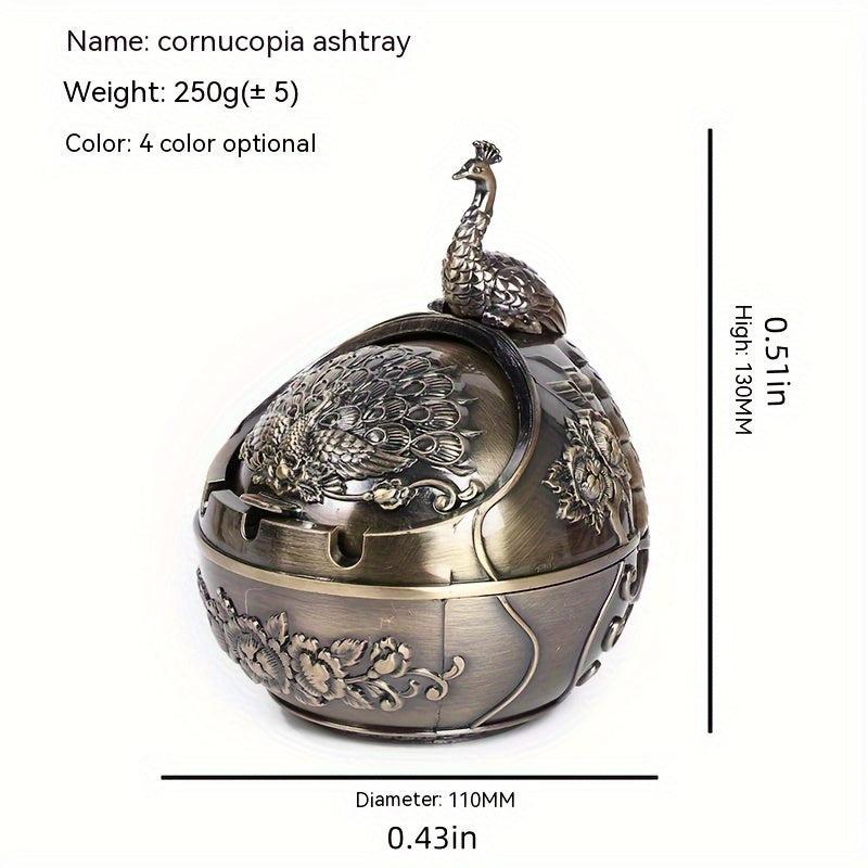 Creative Metal Ashtray With Lid Anti fall Design