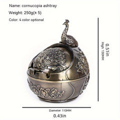 Creative Metal Ashtray With Lid Anti fall Design