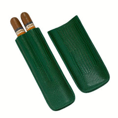 1pc Travel Brown Leather Cigar Case Humidor Box