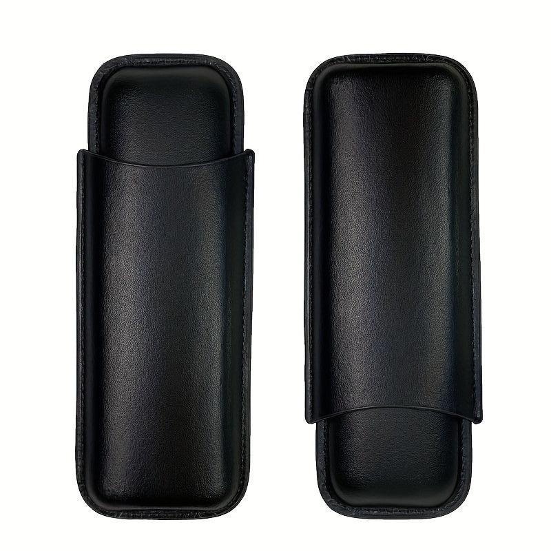 1pc Travel Brown Leather Cigar Case Humidor Box
