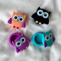 4pcs Owl Silicone Container Mini Storage Box Multifunctional Storage Container