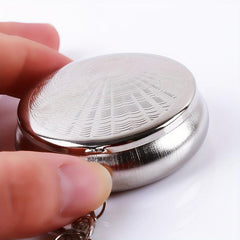 Portable Stainless Steel Ashtray Keychain Mini Version