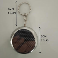 Portable Stainless Steel Ashtray Keychain Mini Version