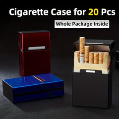 Aluminum Magnetic Cigarette Case 20 Capacity Waterproof Anti-fall