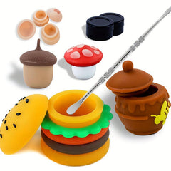 2pcs Portable Mini Container Set With Tube Spoon