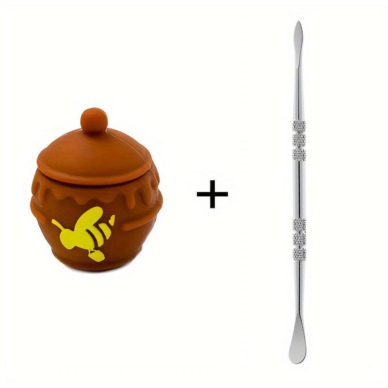 2pcs Portable Mini Container Set With Tube Spoon