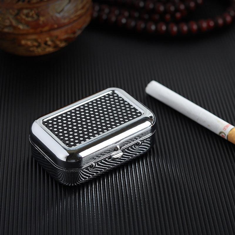 Stainless Steel Pocket Ashtray Car Mini Portable Small Ashtray