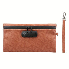 PU Leather Smell Proof Bag Storage Bag Carbon Lined Odor Proof Stash Bag