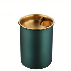 Stainless Steel Windproof Ashtray Retro Style Smoking Accessaries