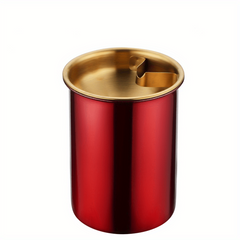 Stainless Steel Windproof Ashtray Retro Style Smoking Accessaries