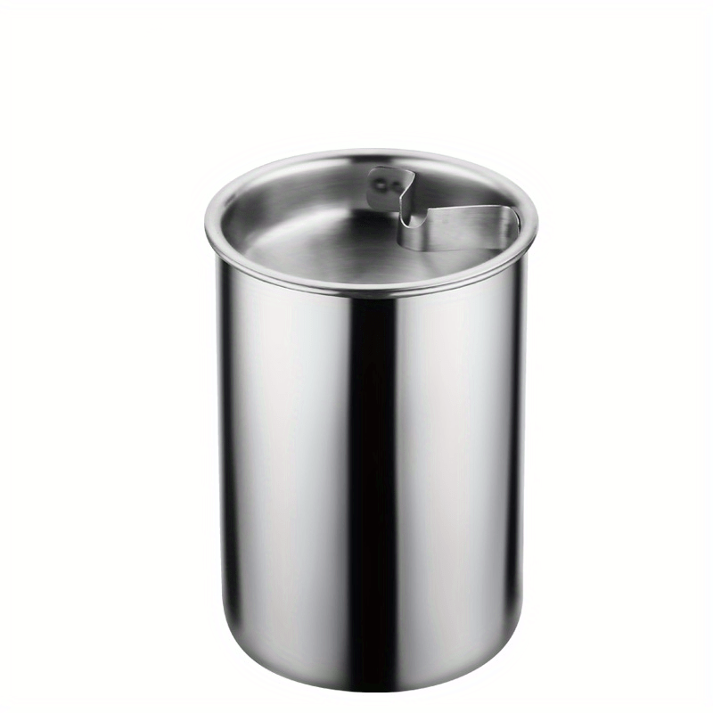 Stainless Steel Windproof Ashtray Retro Style Smoking Accessaries