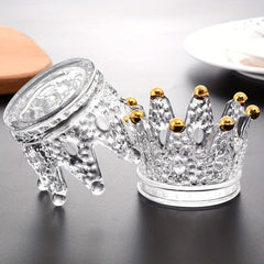 Crown Glass Ashtray for Home Hotel Bar Office Gift Men Women Christmas Halloween