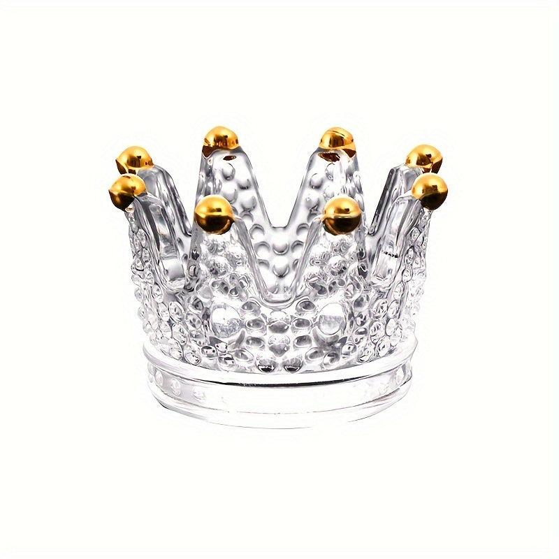 Crown Glass Ashtray for Home Hotel Bar Office Gift Men Women Christmas Halloween
