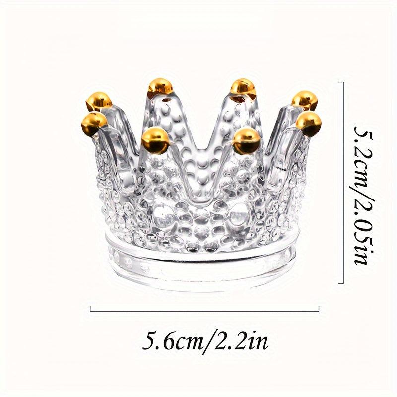 Crown Glass Ashtray for Home Hotel Bar Office Gift Men Women Christmas Halloween