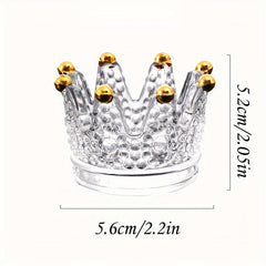 Crown Glass Ashtray for Home Hotel Bar Office Gift Men Women Christmas Halloween