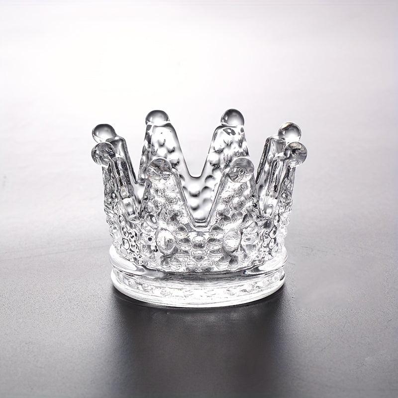 Crown Glass Ashtray for Home Hotel Bar Office Gift Men Women Christmas Halloween