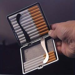 Pearlescent Double Sided Cigarette Case - Metal & Plastic Storage
