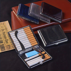 Pearlescent Double Sided Cigarette Case - Metal & Plastic Storage