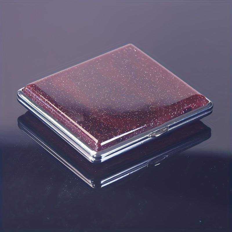 Pearlescent Double Sided Cigarette Case - Metal & Plastic Storage