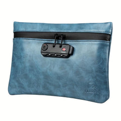Smell Proof Leather Tobacco Pouch Lock Carbon Lined Container Bag