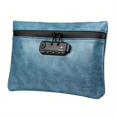 Smell Proof Leather Tobacco Pouch Lock Carbon Lined Container Bag